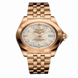 Breitling Galactic 32 Sleek Edition Rose Gold / Pearl Diamond / Bracelet H7133012.A803.792H