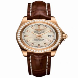 Breitling Galactic 32 Sleek Edition Rose Gold / Diamond / Pearl / Croco H7133053.A802.778P