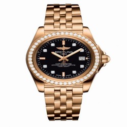 Breitling Galactic 32 Sleek Edition Rose Gold / Diamond / Trophy Black Diamond / Bracelet H7133053.BF64.792H