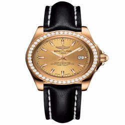 Breitling Galactic 32 Sleek Edition Rose Gold / Diamond / Golden Sun / Calf H7133053.H549.408X