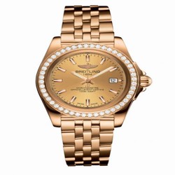 Breitling Galactic 32 Sleek Edition Rose Gold / Diamond / Golden Sun / Bracelet H7133053.H549.792H