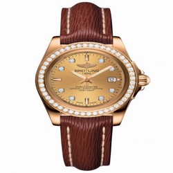 Breitling Galactic 32 Sleek Edition Rose Gold / Diamond / Golden Sun Diamond / Sahara H7133053.H550.211X