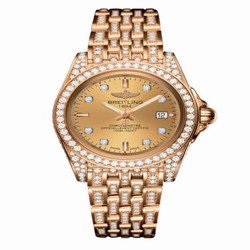 Breitling Galactic 32 Sleek Edition Rose Gold / Diamondworks / Golden Sun Diamond / Bracelet H71330AF.H550.792T