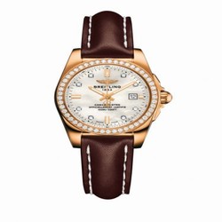 Breitling Galactic 29 Rose Gold / Diamond / Pearl Diamond / Calf H7234853.A792.484X
