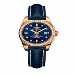 Breitling Galactic 29 Rose Gold / Diamond / Horizon Blue Diamond / Calf H7234853.C964.486X