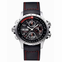 Hamilton Khaki Aviation X-Wind Automatic Black-Orange / Leather H77646833