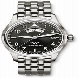 IWC Pilot's Watch Spitfire UTC Stainless Steel / Black / Bracelet IW3251-06