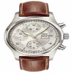 IWC Pilot's Watch Spitfire Chronograph Stainless Steel / Silver / English / Strap IW3706-23