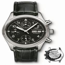 IWC Pilot's Watch Chronograph Stainless Steel / Black / Cathay Pacific IW3706-31