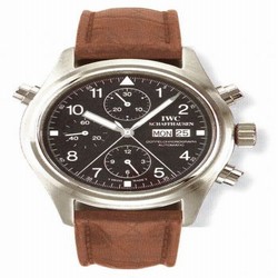 IWC Pilot's Watch Doppelchronograph Stainless Steel / Black / French / Strap IW3711-08