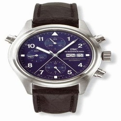 IWC Pilot's Watch Doppelchronograph Platinum / Blue / English IW3713-23