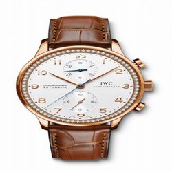 IWC Portuguese Chrono-Automatic Rose Gold / 80 Diamond IW3714-76