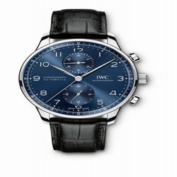 IWC Portuguese Chrono-Automatic Stainless Steel / Blue IW3714-91