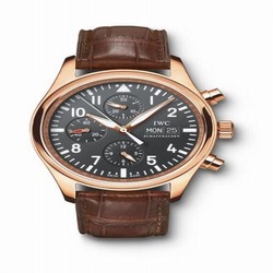 IWC Pilot's Watch Chronograph Rose Gold / Black / Strap IW3717-13