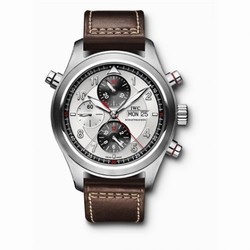 IWC Pilot's Watch Spitfire Double Chronograph Stainless Steel / Panda / Strap IW3718-02