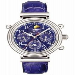 IWC Da Vinci Perpetual Rattrapante Platinum / Blue / French IW3754-08