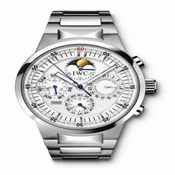 IWC GST Perpetual Calendar Stainless Steel / White / German IW3756-17