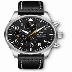 IWC Pilot's Watch Chronograph Stainless Steel / Black / Staffel 11 IW3777-27