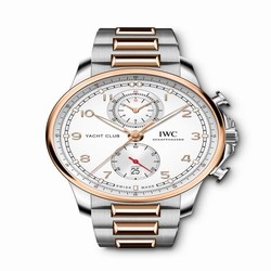 IWC Portugieser Yacht Club Chronograph Stainless Steel / Red Gold / Silver / Bracelet IW3907-03