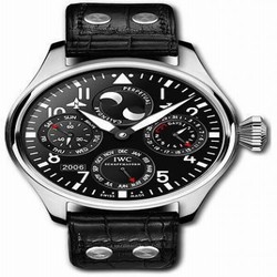 IWC Big Pilot Perpetual Calendar Stainless Steel / Black / Bucherer IW5026-07