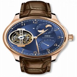 IWC Portugieser Constant-Force Tourbillon Double Moon Red Gold / Blue IW5901-06