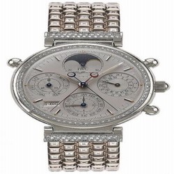 IWC Da Vinci Perpetual Rattrapante Platinum / Diamond / Silver / English / Bracelet IW9257-03