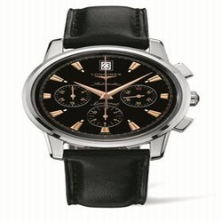 Longines Conquest Heritage Chronograph Black / Calf L1.641.4.52.2