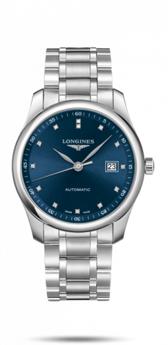 Longines Master Collection 40 Date Stainless Steel / Blue-Diamond / Bracelet L2.793.4.97.6