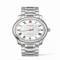 Longines Master Collection 40 Date Stainless Steel / Silver-Roman / Alligator / DFS L2.793.4.98.6
