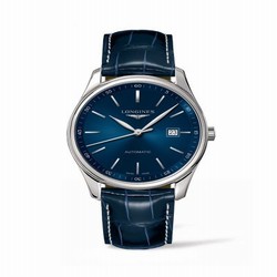 Longines Master Collection 42 Date Stainless Steel / Blue / Alligator XL L2.893.4.92.2