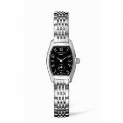Longines Evidenza 19.6 Stainless Steel Black Bracelet L2.175.4.53.6