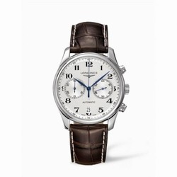 Longines Master Collection Chronograph 40 Stainless Steel / Silver / Strap L2.629.4.78.3
