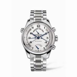 Longines Master Collection 44 Retrograde Power Reserve Stainless Steel / Silver-Arabic / Bracelet L2.716.4.78.6