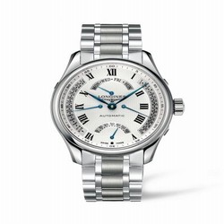 Longines Master Collection 44 Retrograde Stainless Steel / Silver-Roman / Bracelet L2.717.4.71.6
