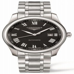 Longines Master Collection 40 Date Stainless Steel / Black Roman / Bracelet L2.793.4.51.6