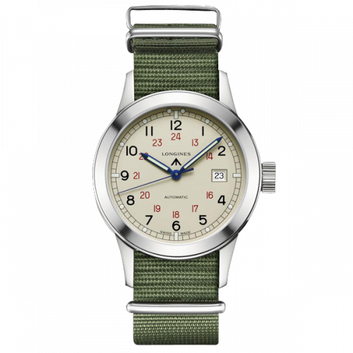 Longines Heritage Military COSD Ivory L2.832.4.73.5