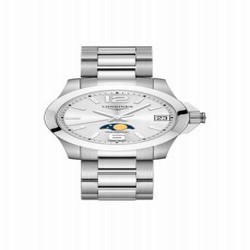 Longines Conquest 29.5 Quartz Moonphase Stainless Steel / Black / Bracelet L3.380.4.76.6
