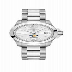 Longines Conquest 34 Quartz Moonphase Stainless Steel / Silver / Bracelet L3.381.4.76.6