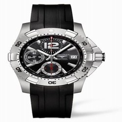 Longines Hydroconquest Chronograph Tachymeter Black Rubber L3.651.4.56.2