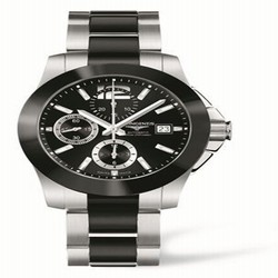 Longines Conquest Chronograph Ceramic Bracelet L3.661.4.56.7