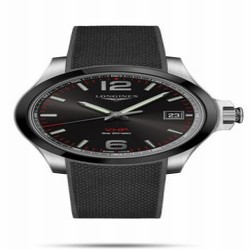 Longines Conquest V.H.P. 41 Stainless Steel / Ceramic / Black / Rubber L3.719.4.56.9