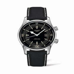 Longines Legend Diver Date Stainless Steel / Black / Calf XL L3.774.4.50.2