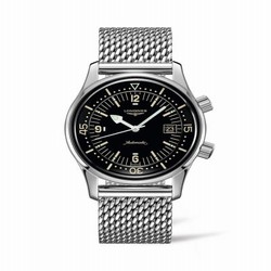 Longines Legend Diver Date Stainless Steel / Black / Milanese L3.774.4.50.6