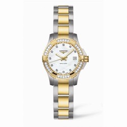Longines Hydroconquest Quartz 25 Two Tone Diamond L3.147.3.97.7