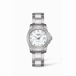 Longines Conquest 29.5 Quartz Stainless Steel Diamond Bezel L3.258.0.89.6