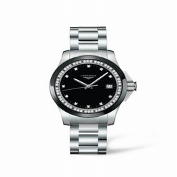 Longines Conquest 35 Quartz Ceramic Diamond L3.281.0.57.6