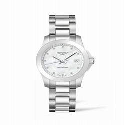 Longines Conquest Quartz 34 Stainless Steel / MOP L3.377.4.87.6