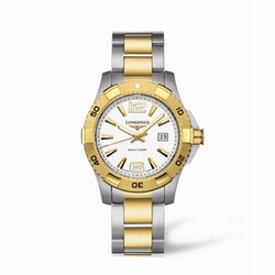 Longines Hydroconquest 39 Quartz Two Tone White L3.647.3.16.7