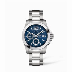 Longines Conquest Chronograph Blue Bracelet L3.662.4.96.6