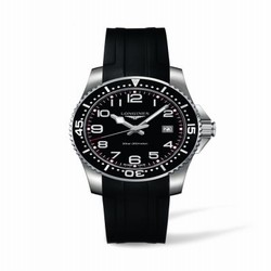 Longines Hydroconquest Quartz 39 Black Rubber L3.688.4.53.2
